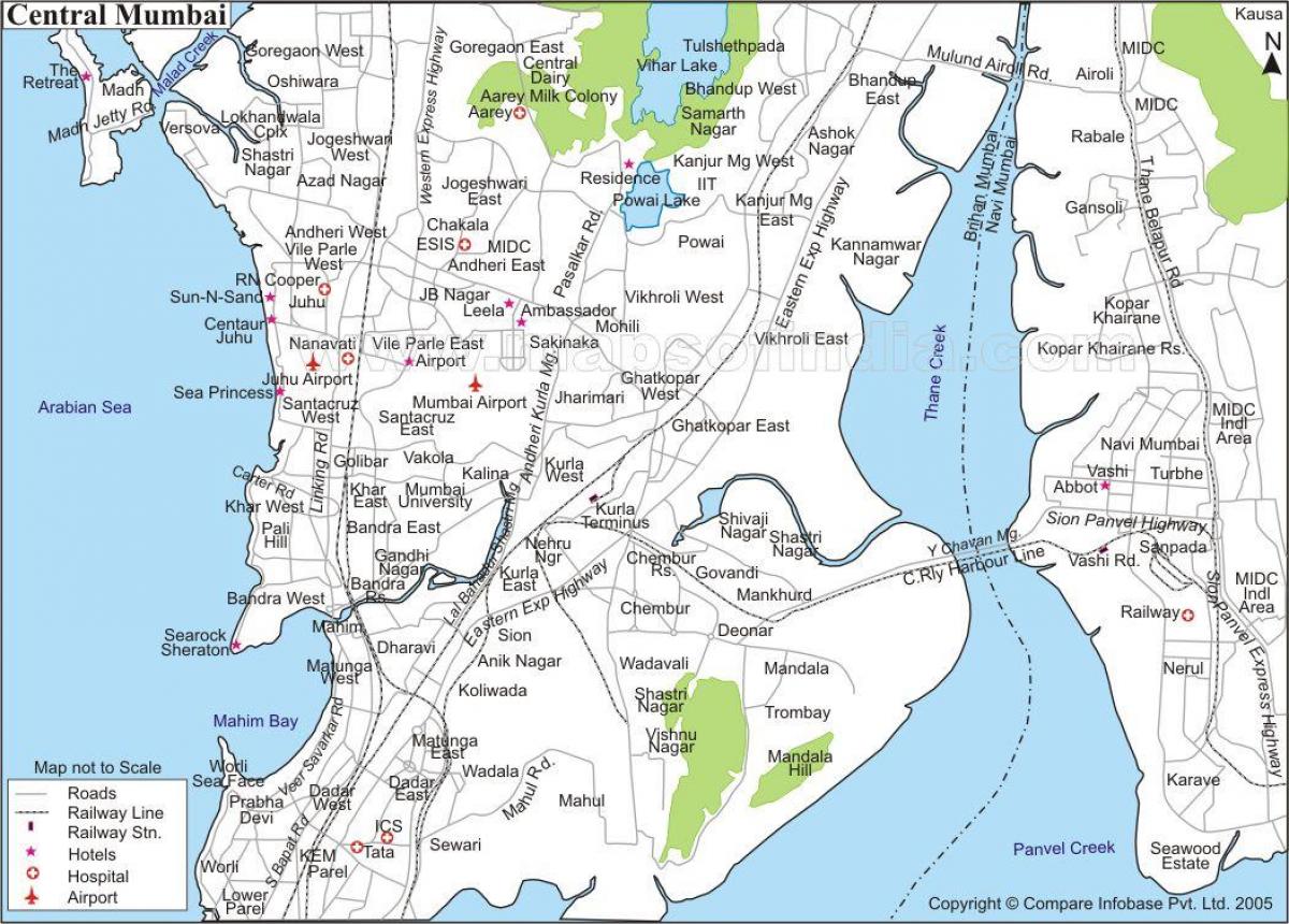 mappa di Mumbai central