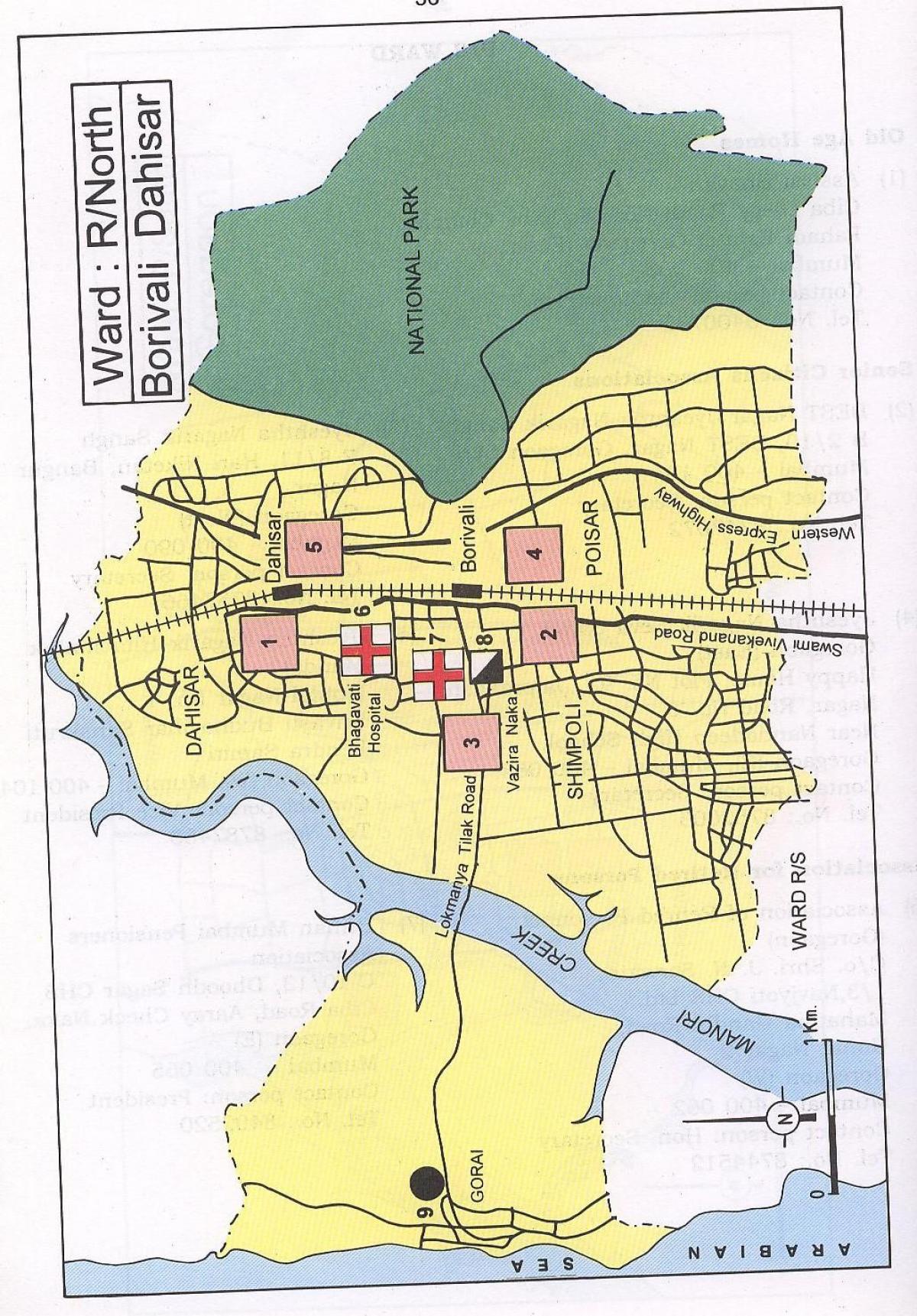 mappa di Dahisar Mumbai