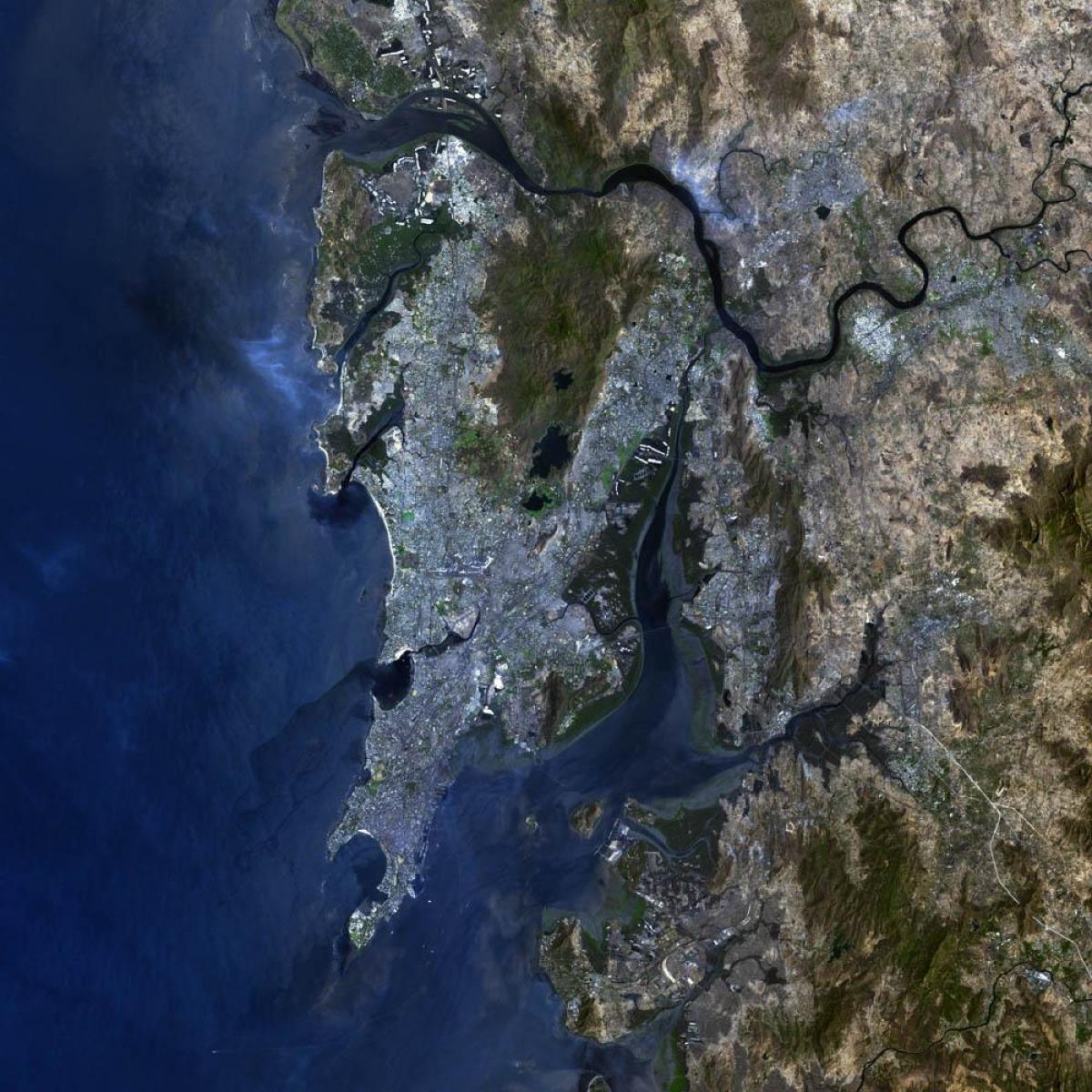 mappa satellitare di Mumbai