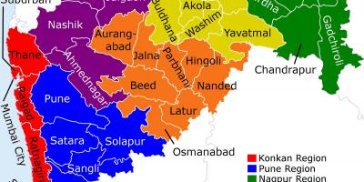 Mappa di Mumbai, Maharashtra