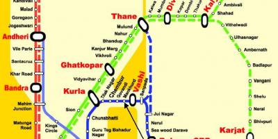 Centrale di Mumbai linea di stazioni mappa