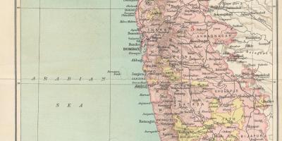 Mappa di presidenza Bombay