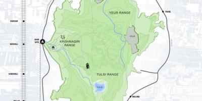 Mappa di parco nazionale sanjay gandhi