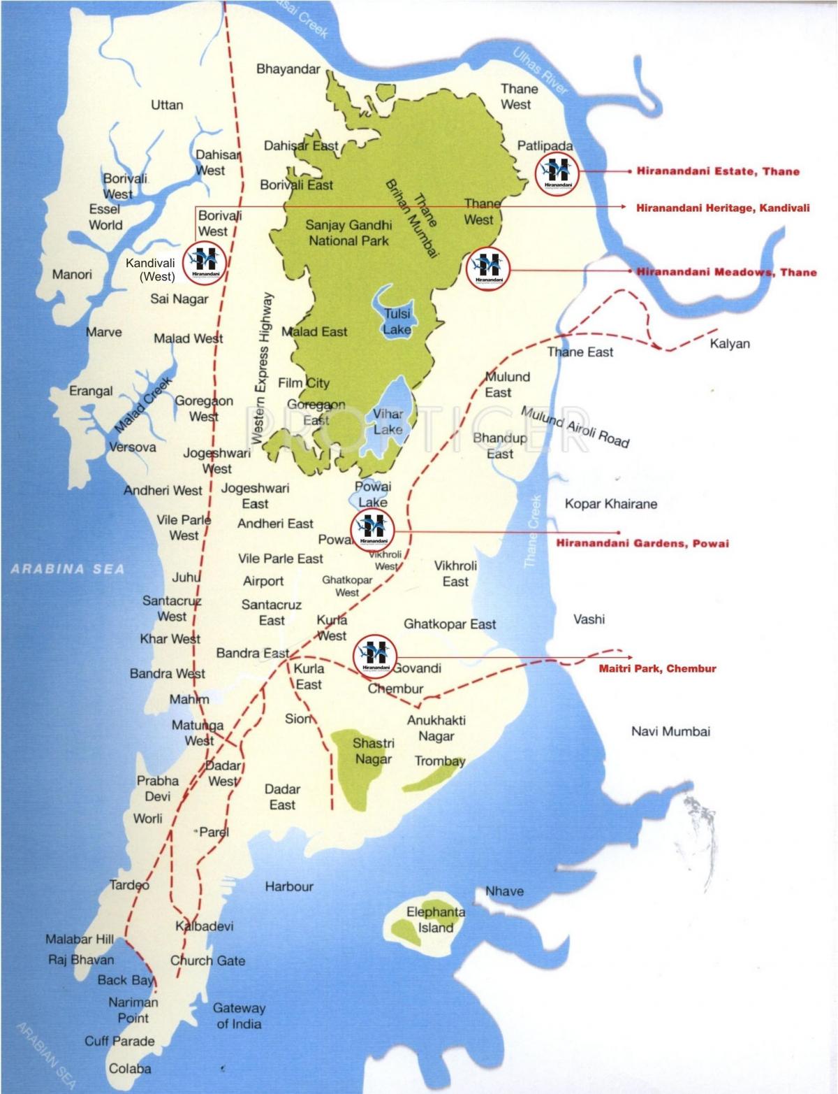 mappa di Colaba Mumbai