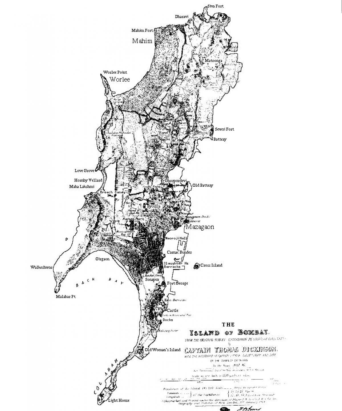 mappa di Mumbai isola