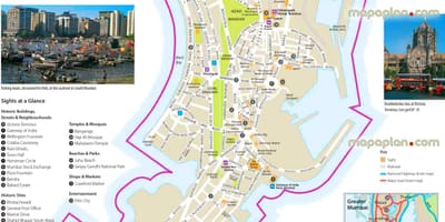 Mappa stradale di Mumbai